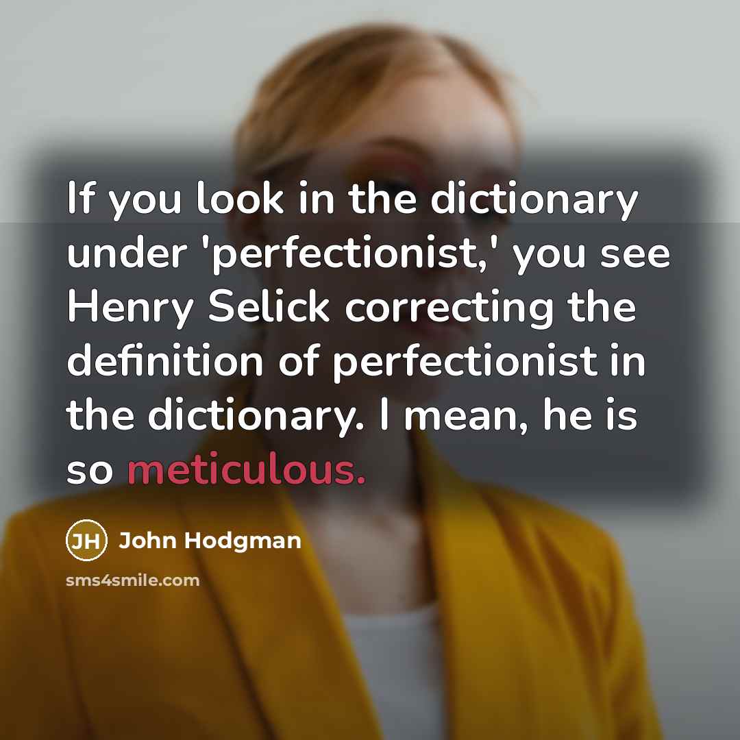 “If you look in the dictionary under 'perfectionist,' you see…” quote by John Hodgman