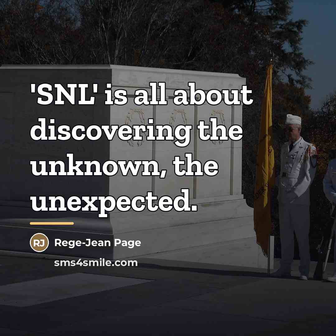 “'SNL' is all about discovering the unknown, the unexpected.…” quote by Rege-Jean Page