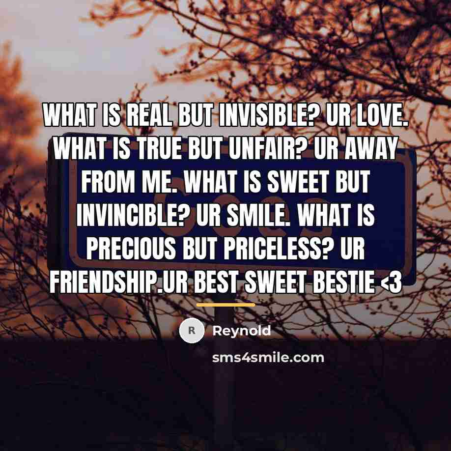“What is real but invisible? Ur love. What is true…” quote by Reynold