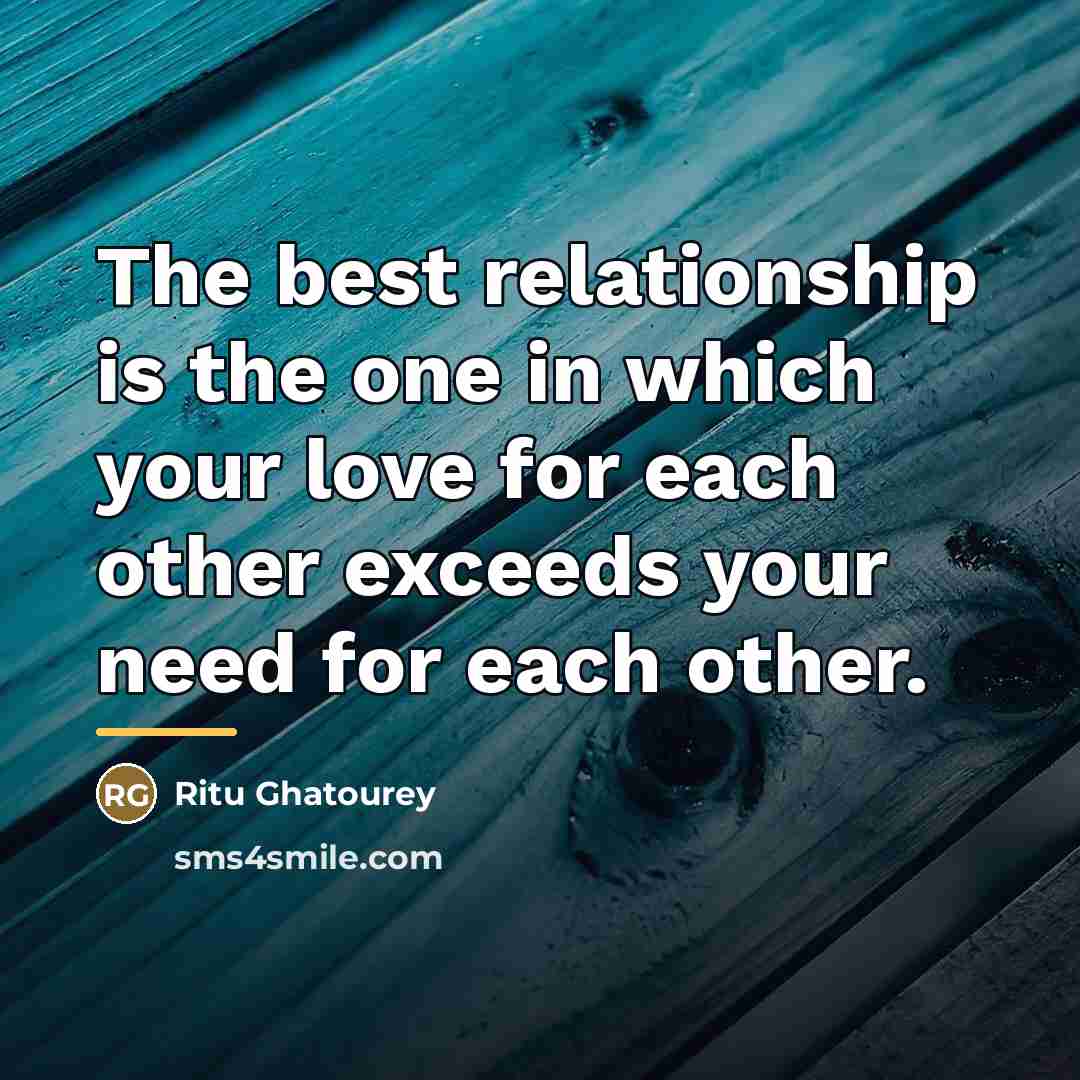 “The best relationship is the one in which your love…” quote by Ritu Ghatourey