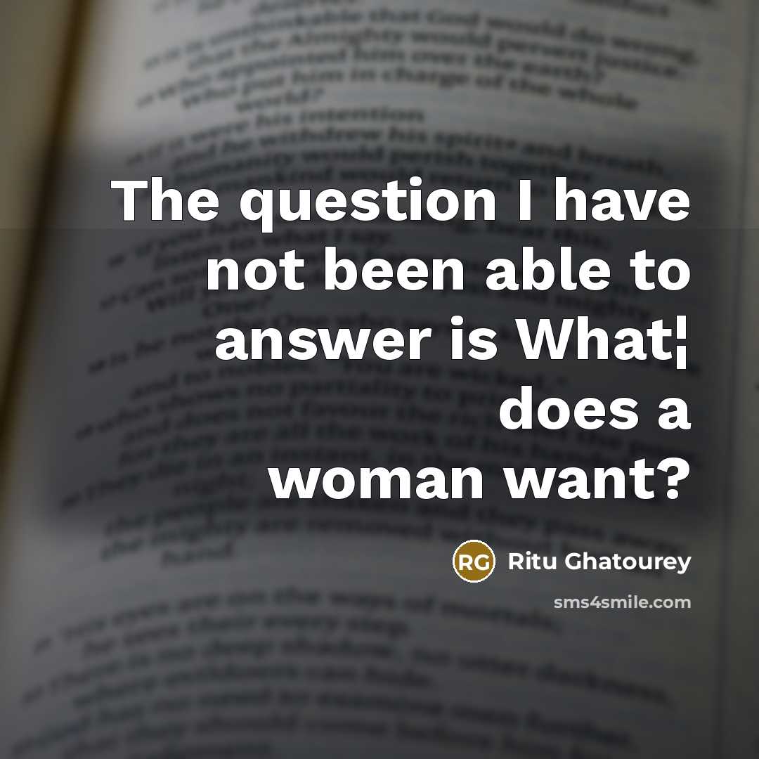 “The question I have not been able to answer is…” quote by Ritu Ghatourey