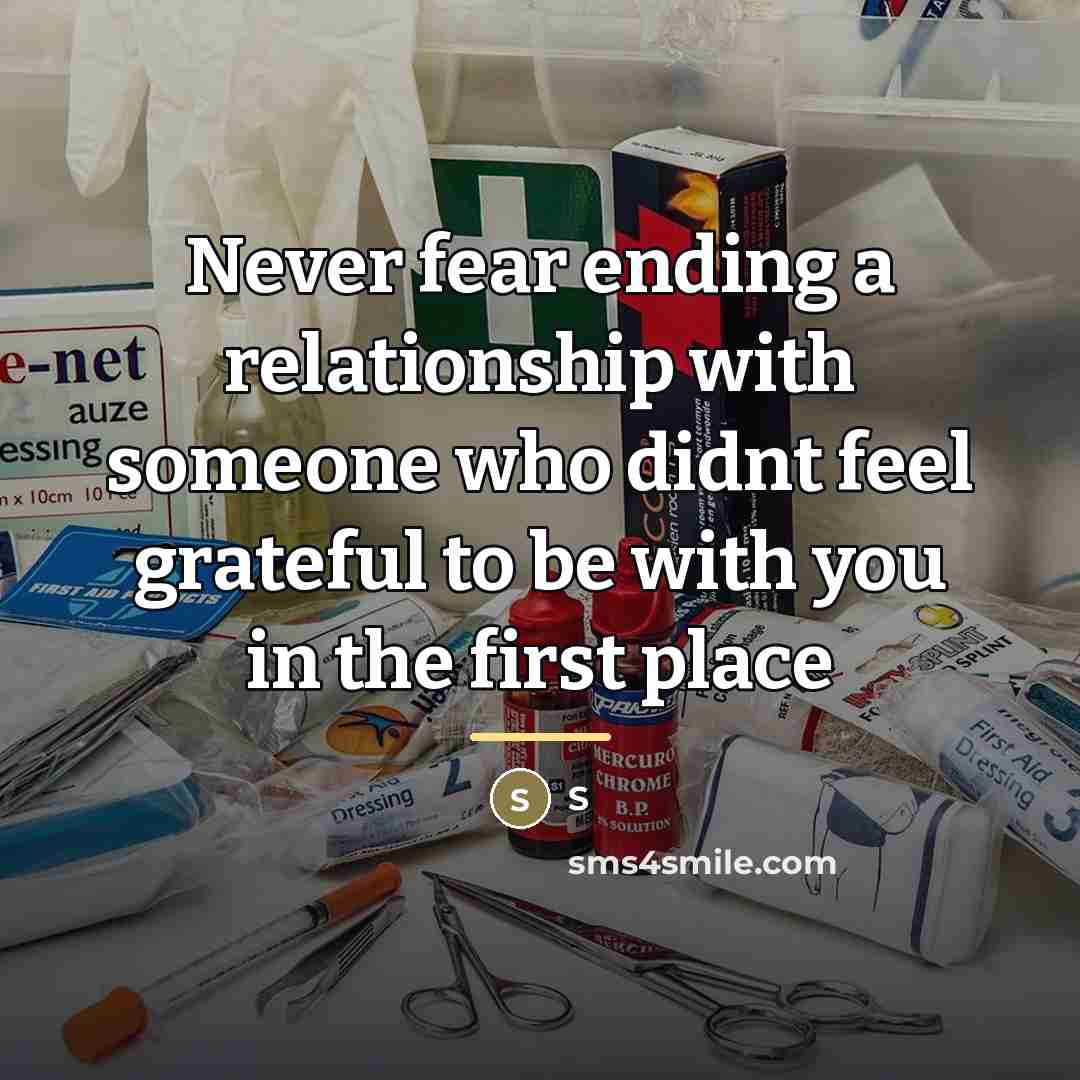 “Never fear ending a relationship with someone who didnt feel…” quote by S