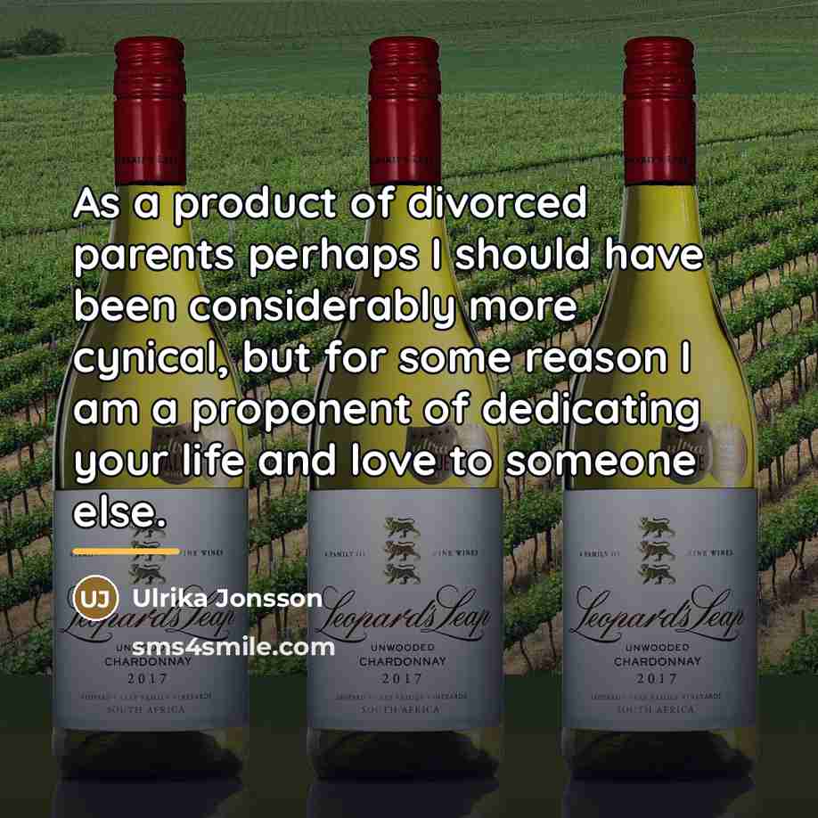 “As a product of divorced parents perhaps I should have…” quote by Ulrika Jonsson