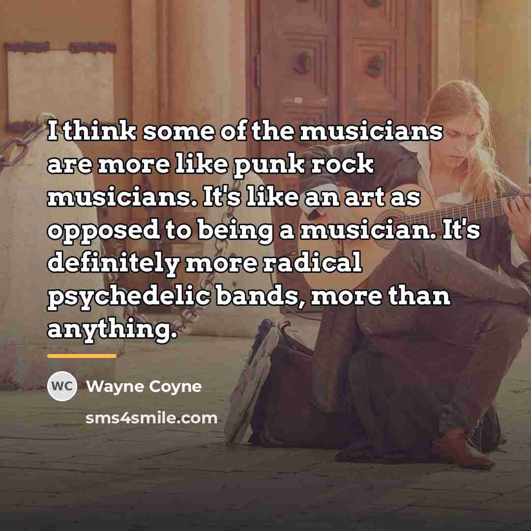 “I think some of the musicians are more like punk…” quote by Wayne Coyne