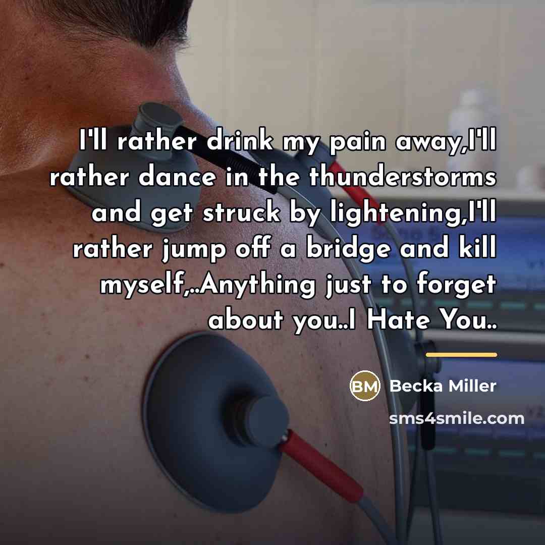 “I'll rather drink my pain away,I'll rather dance in the…” quote by Becka Miller