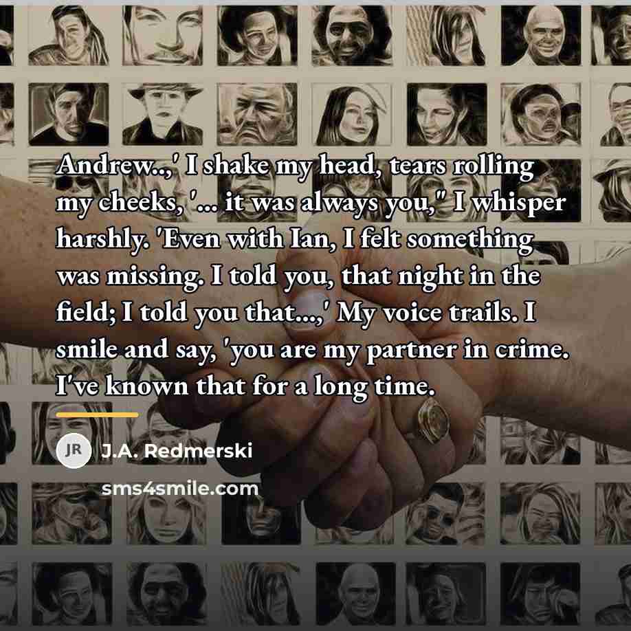 “Andrew..,' I shake my head, tears rolling my cheeks, '...…” quote by J.A. Redmerski