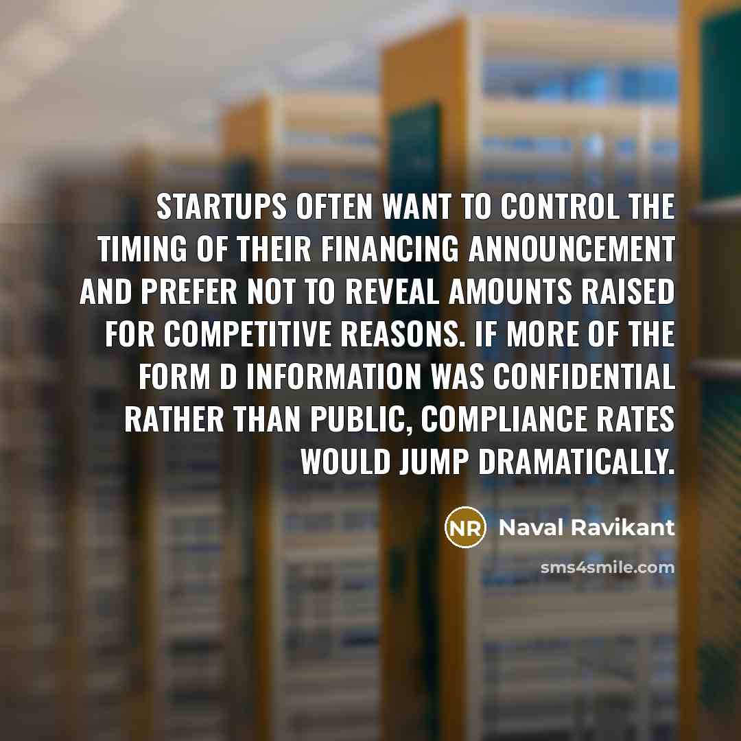 “Startups often want to control the timing of their financing…” quote by Naval Ravikant