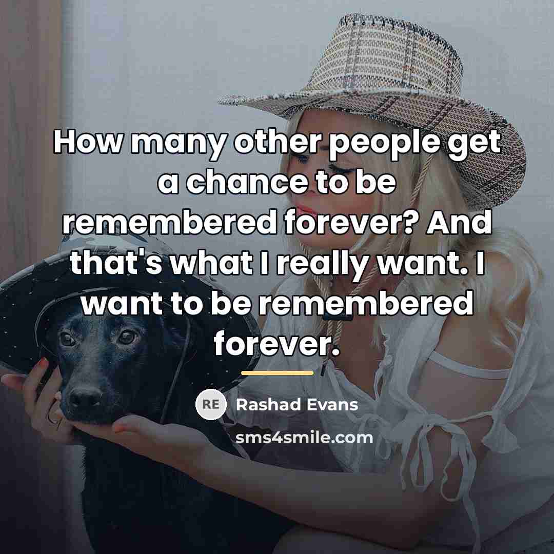 “How many other people get a chance to be remembered…” quote by Rashad Evans