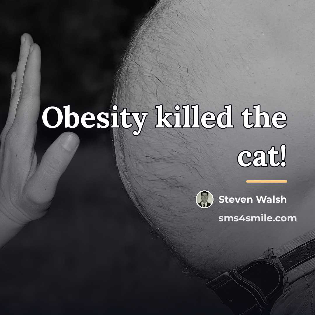 “Obesity killed the cat!…” quote by Steven Walsh