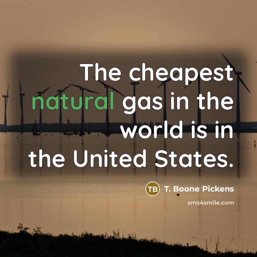 “The cheapest natural gas in the world is in the…” quote by T. Boone Pickens