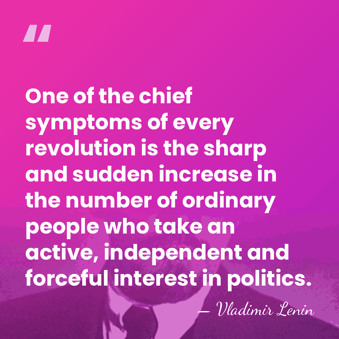 One of the chief symptoms of every revolution is the sharp and&hellip; - Vladimir Lenin
