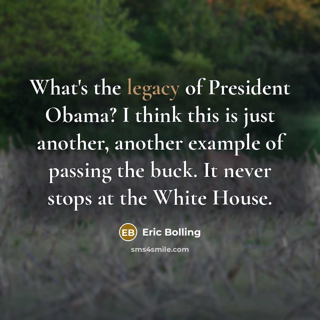 “What's the legacy of President Obama? I think this is…” quote by Eric Bolling