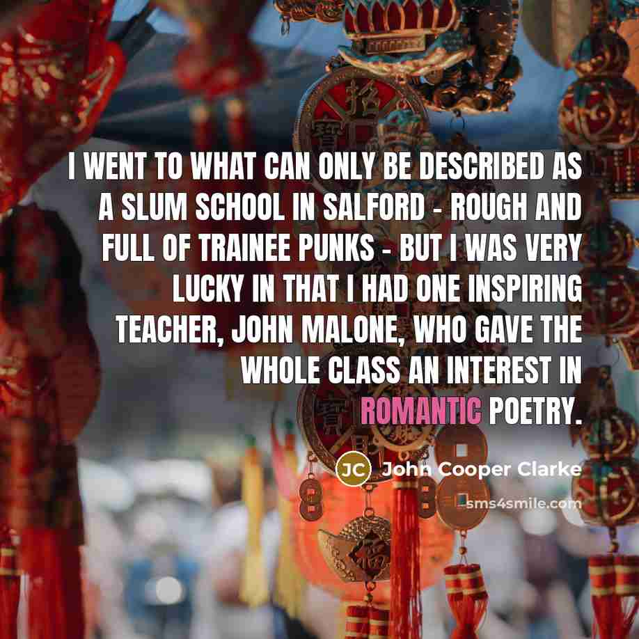 “I went to what can only be described as a…” quote by John Cooper Clarke