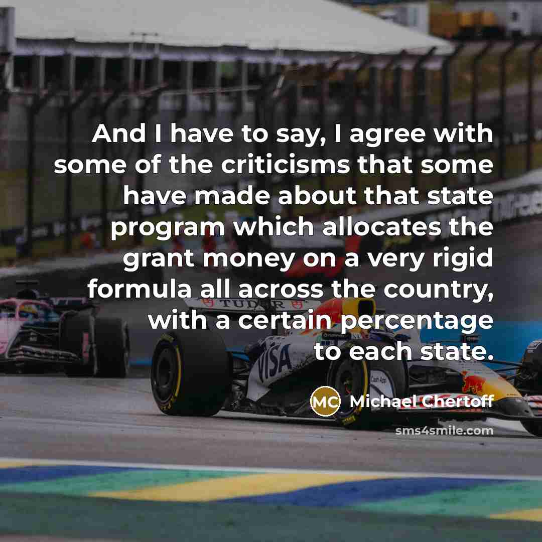 “And I have to say, I agree with some of…” quote by Michael Chertoff