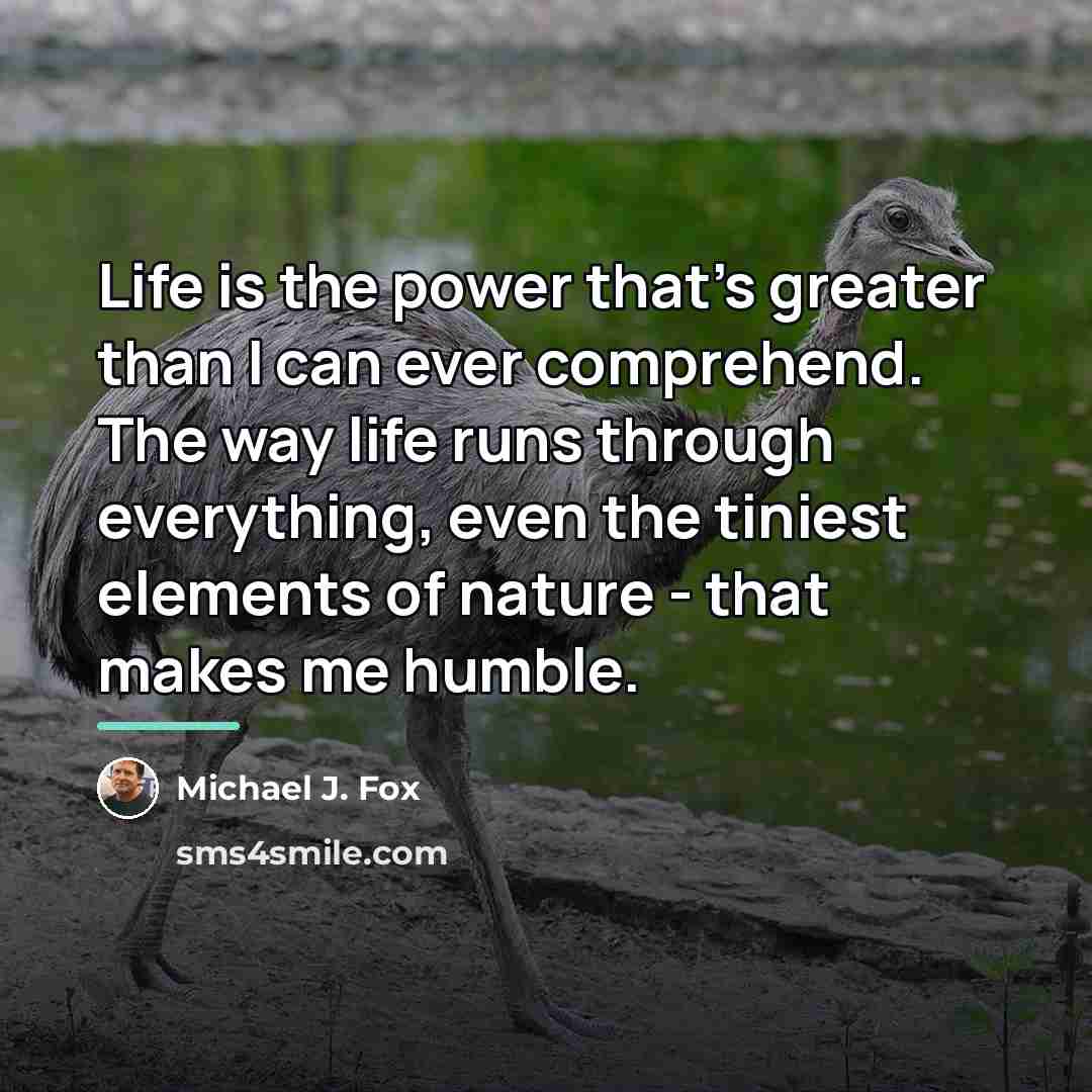 “Life is the power that's greater than I can ever…” quote by Michael J. Fox