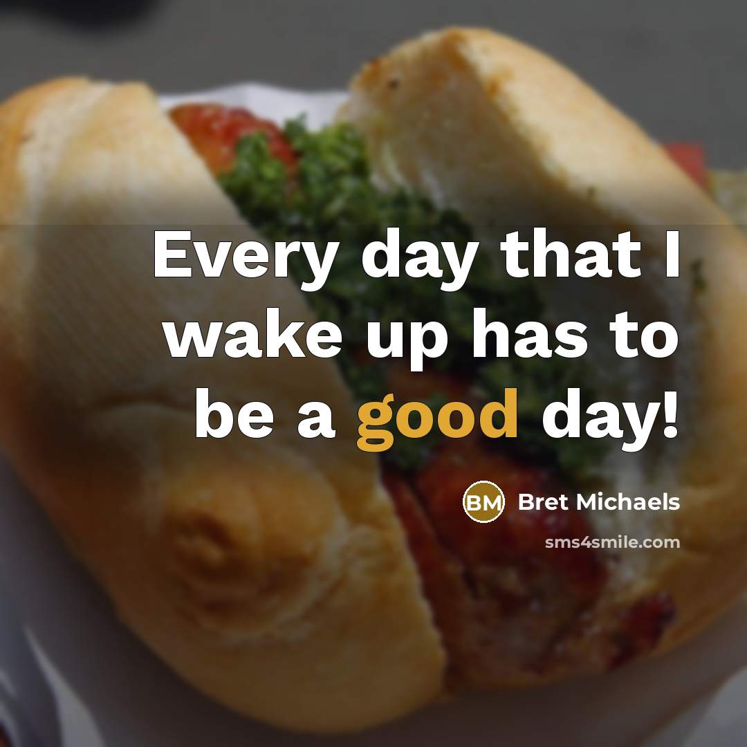 “Every day that I wake up has to be a…” quote by Bret Michaels