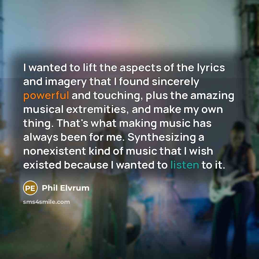 “I wanted to lift the aspects of the lyrics and…” quote by Phil Elvrum