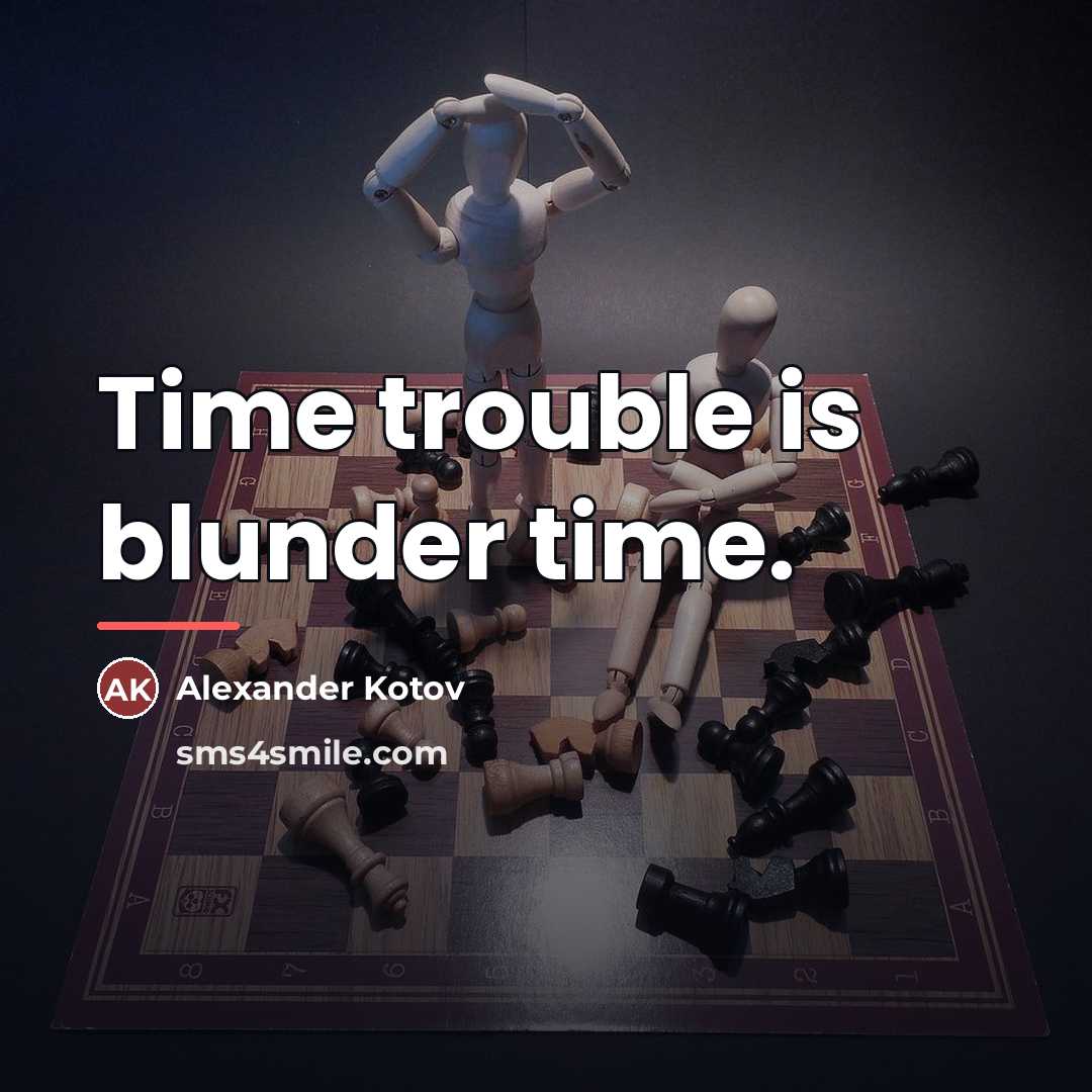 “Time trouble is blunder time.…” quote by Alexander Kotov