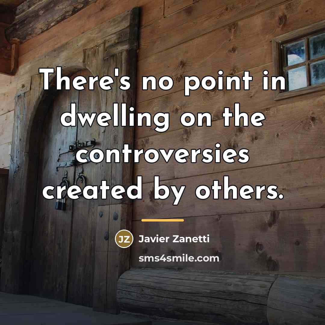 “There's no point in dwelling on the controversies created by…” quote by Javier Zanetti