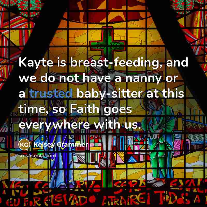“Kayte is breast-feeding, and we do not have a nanny…” quote by Kelsey Grammer