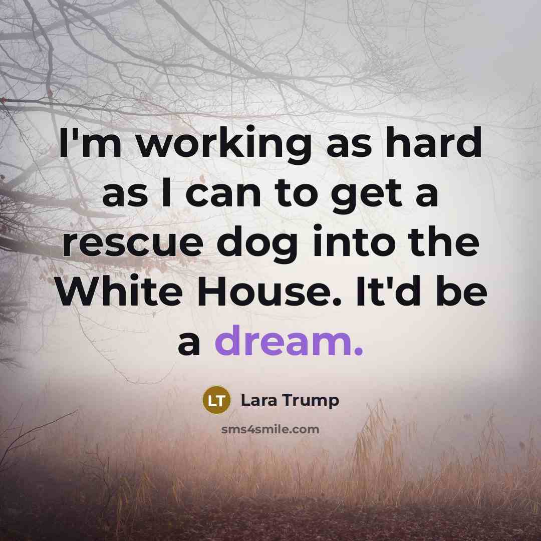 “I'm working as hard as I can to get a…” quote by Lara Trump