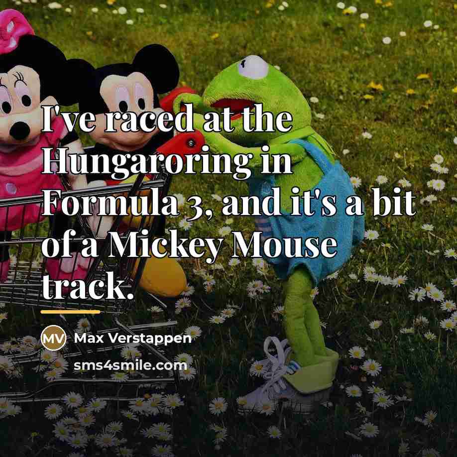 “I've raced at the Hungaroring in Formula 3, and it's…” quote by Max Verstappen