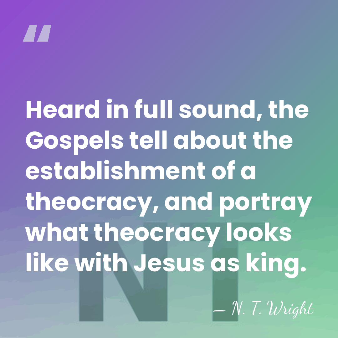 Heard in full sound, the Gospels tell about the establishment of a&hellip; - N. T. Wright