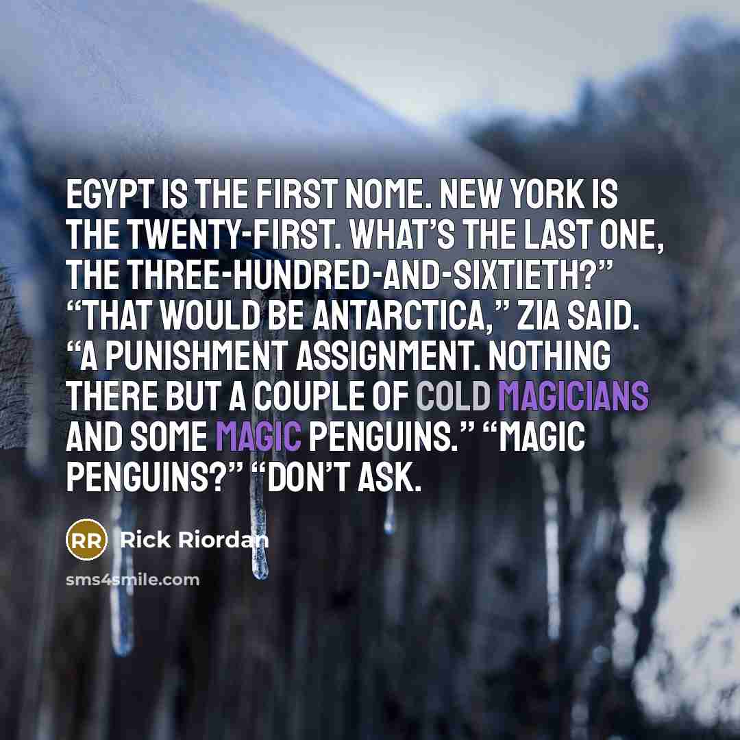 “Egypt is the First Nome. New York is the twenty-first.…” quote by Rick Riordan
