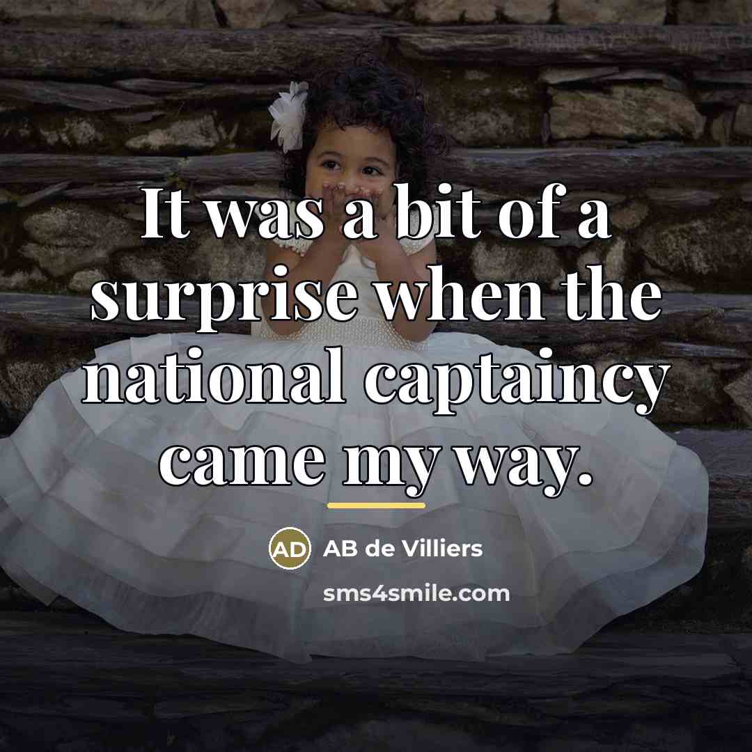 “It was a bit of a surprise when the national…” quote by AB de Villiers