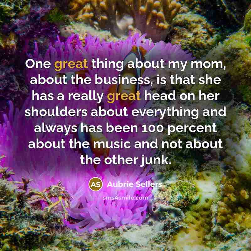 “One great thing about my mom, about the business, is…” quote by Aubrie Sellers