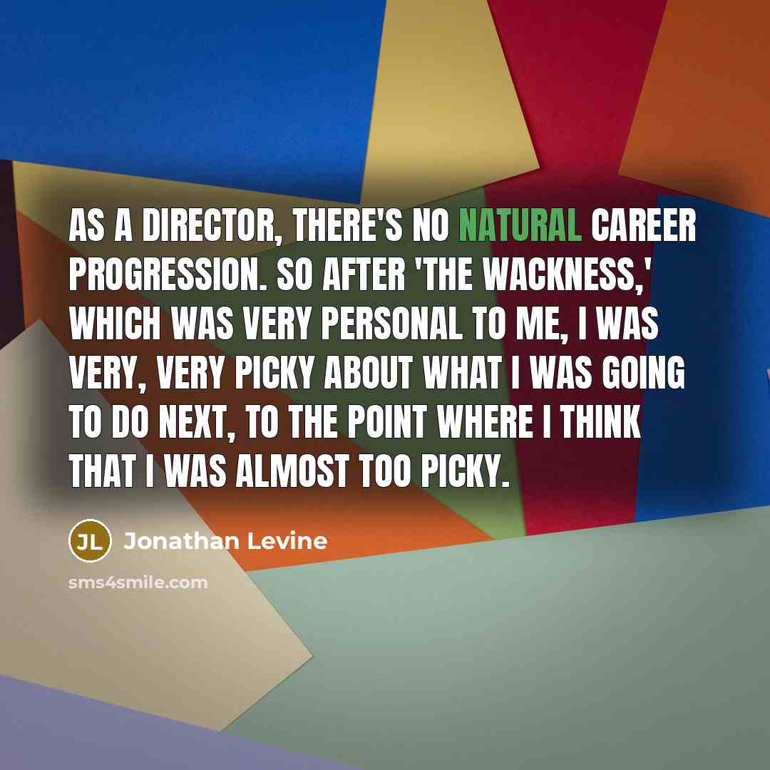 “As a director, there's no natural career progression. So after…” quote by Jonathan Levine