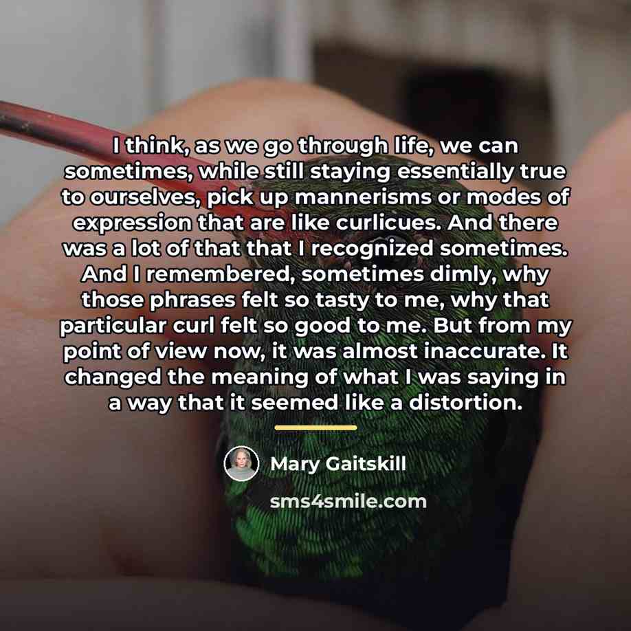 “I think, as we go through life, we can sometimes,…” quote by Mary Gaitskill