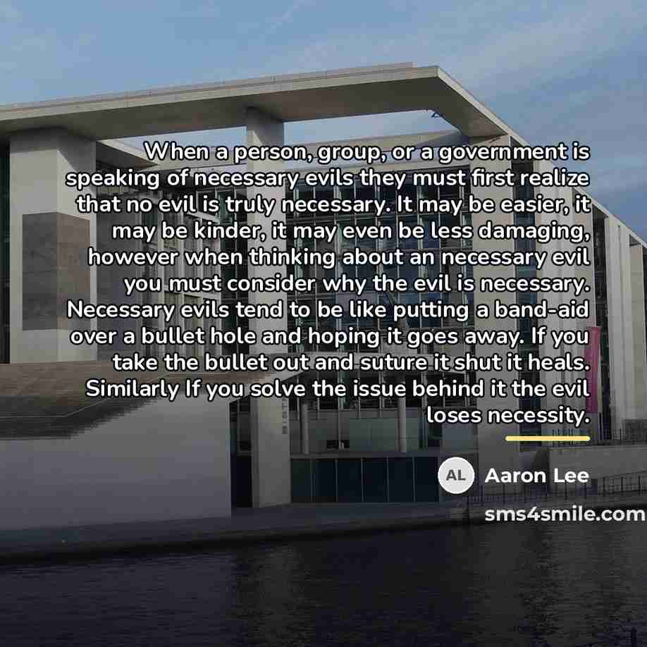 “When a person, group, or a government is speaking of…” quote by Aaron Lee