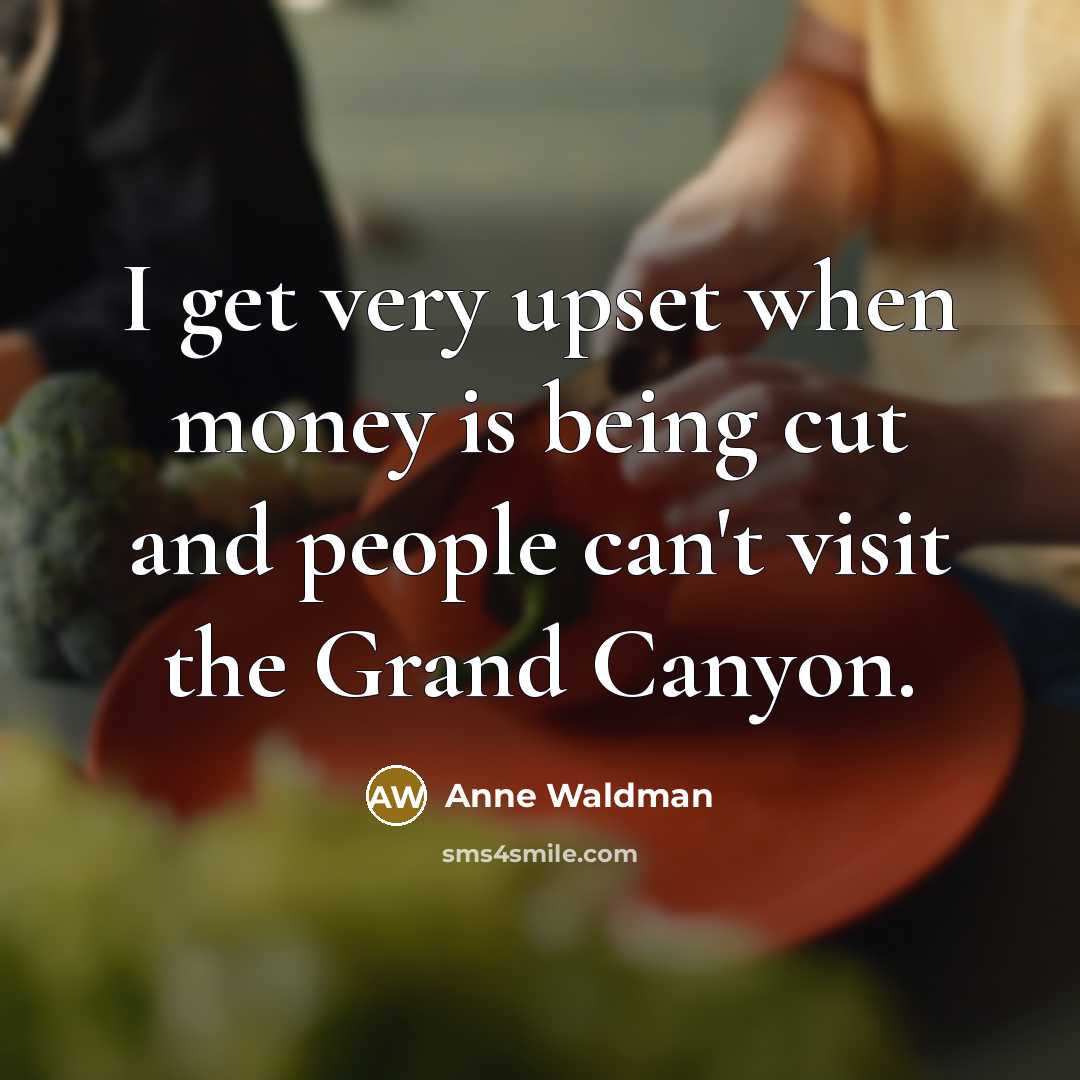 “I get very upset when money is being cut and…” quote by Anne Waldman