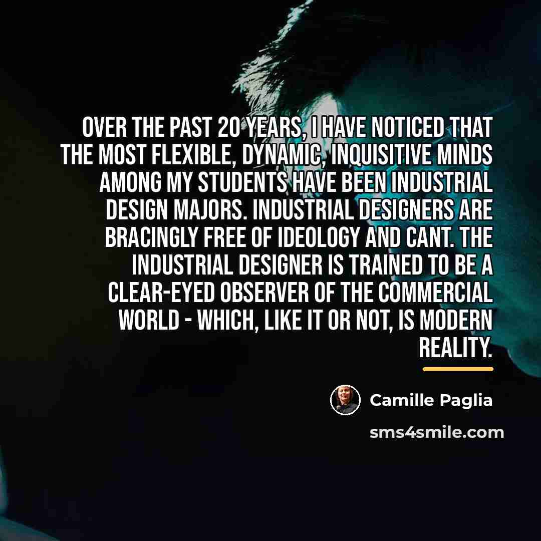 “Over the past 20 years, I have noticed that the…” quote by Camille Paglia