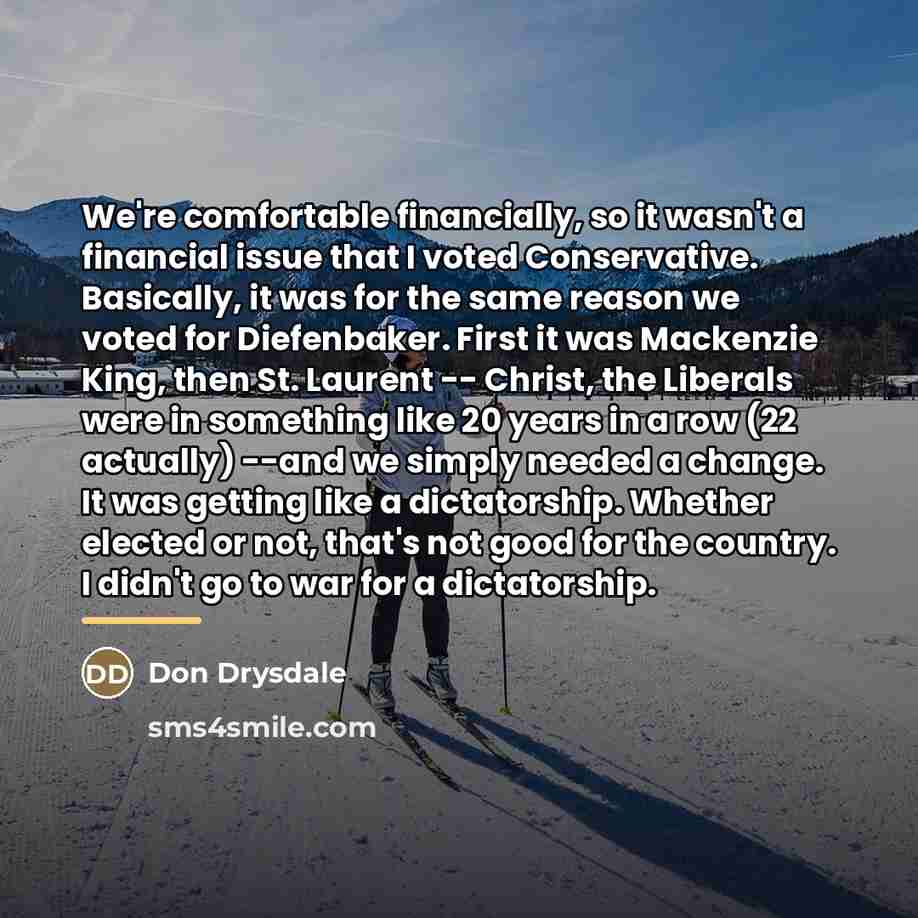 “We're comfortable financially, so it wasn't a financial issue that…” quote by Don Drysdale