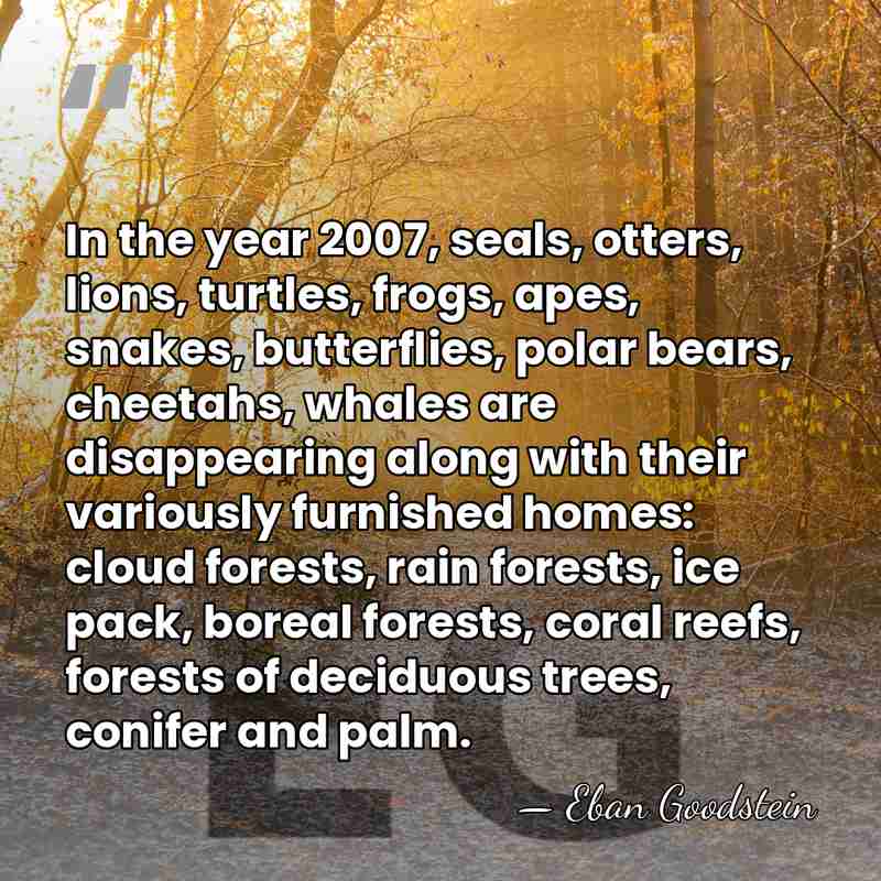 In the year 2007, seals, otters, lions, turtles, frogs, apes, snakes, butterflies,&hellip; - Eban Goodstein