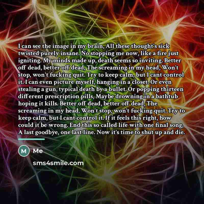 “I can see the image in my brain, All these…” quote by Me