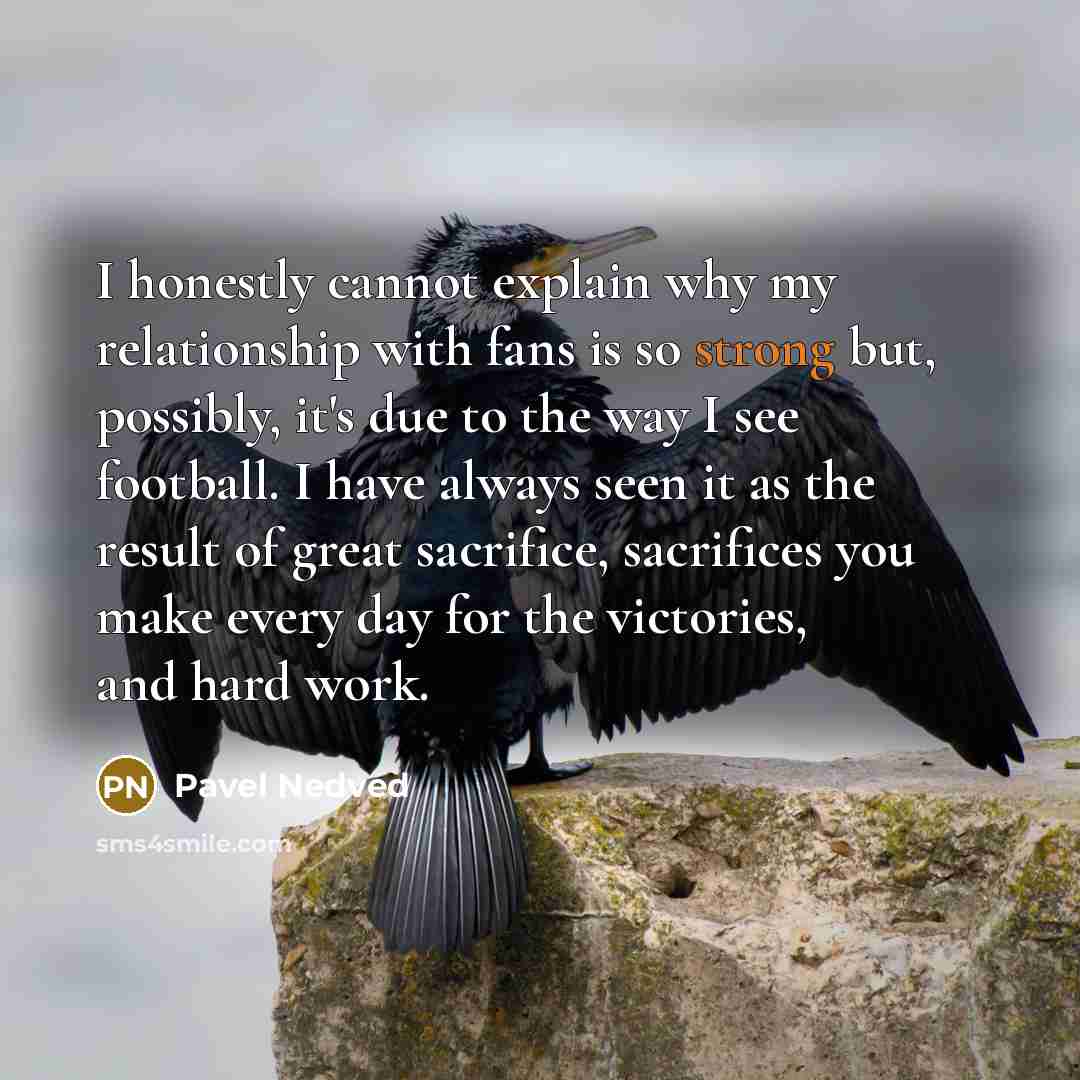 “I honestly cannot explain why my relationship with fans is…” quote by Pavel Nedved