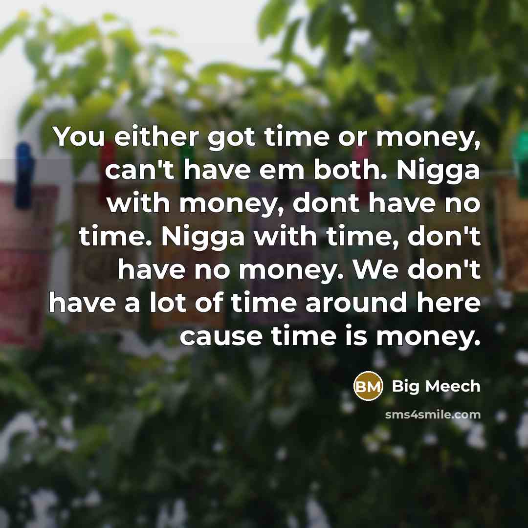 “You either got time or money, can't have em both.…” quote by Big Meech