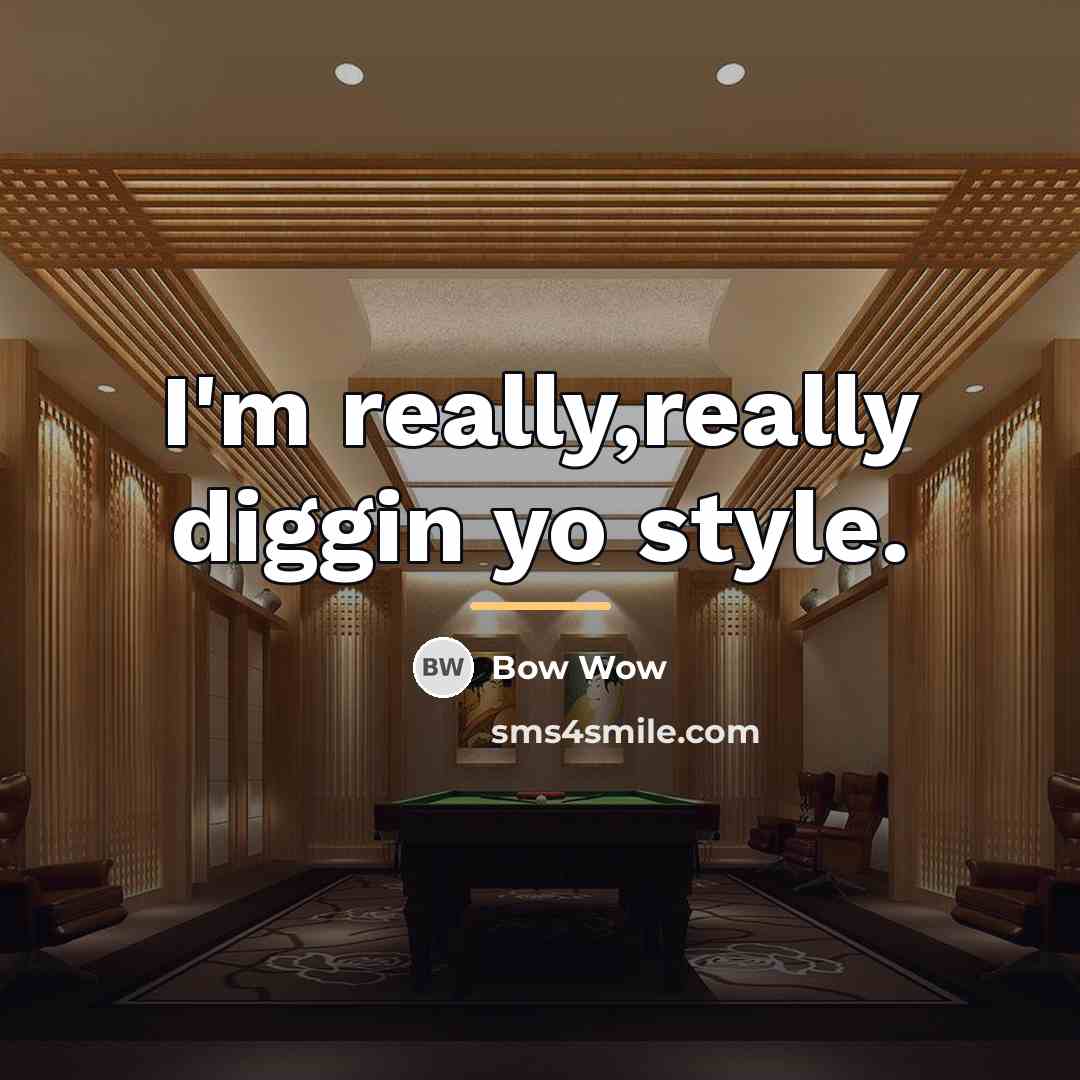 “I'm really,really diggin yo style.…” quote by Bow Wow