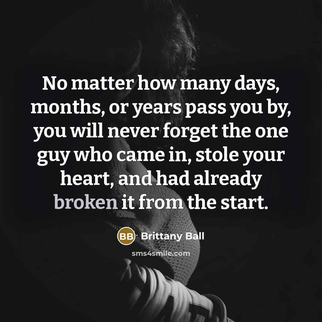 “No matter how many days, months, or years pass you…” quote by Brittany Ball