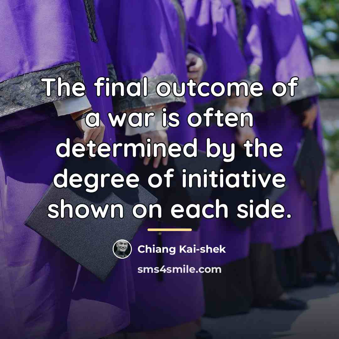 “The final outcome of a war is often determined by…” quote by Chiang Kai-shek