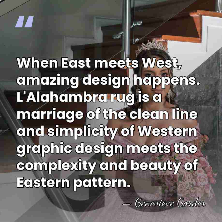 When East meets West, amazing design happens. L'Alahambra rug is a marriage&hellip; - Genevieve Gorder