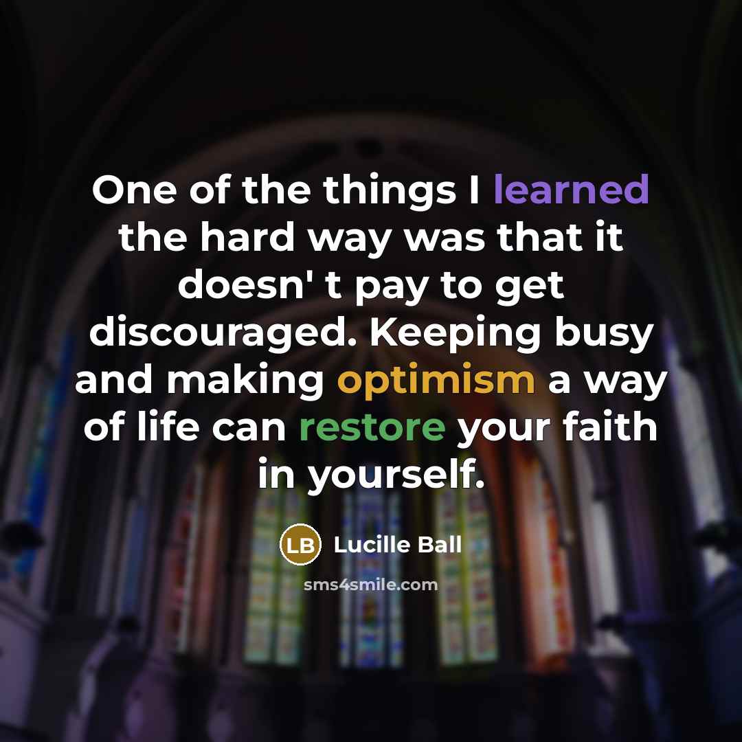 “One of the things I learned the hard way was…” quote by Lucille Ball