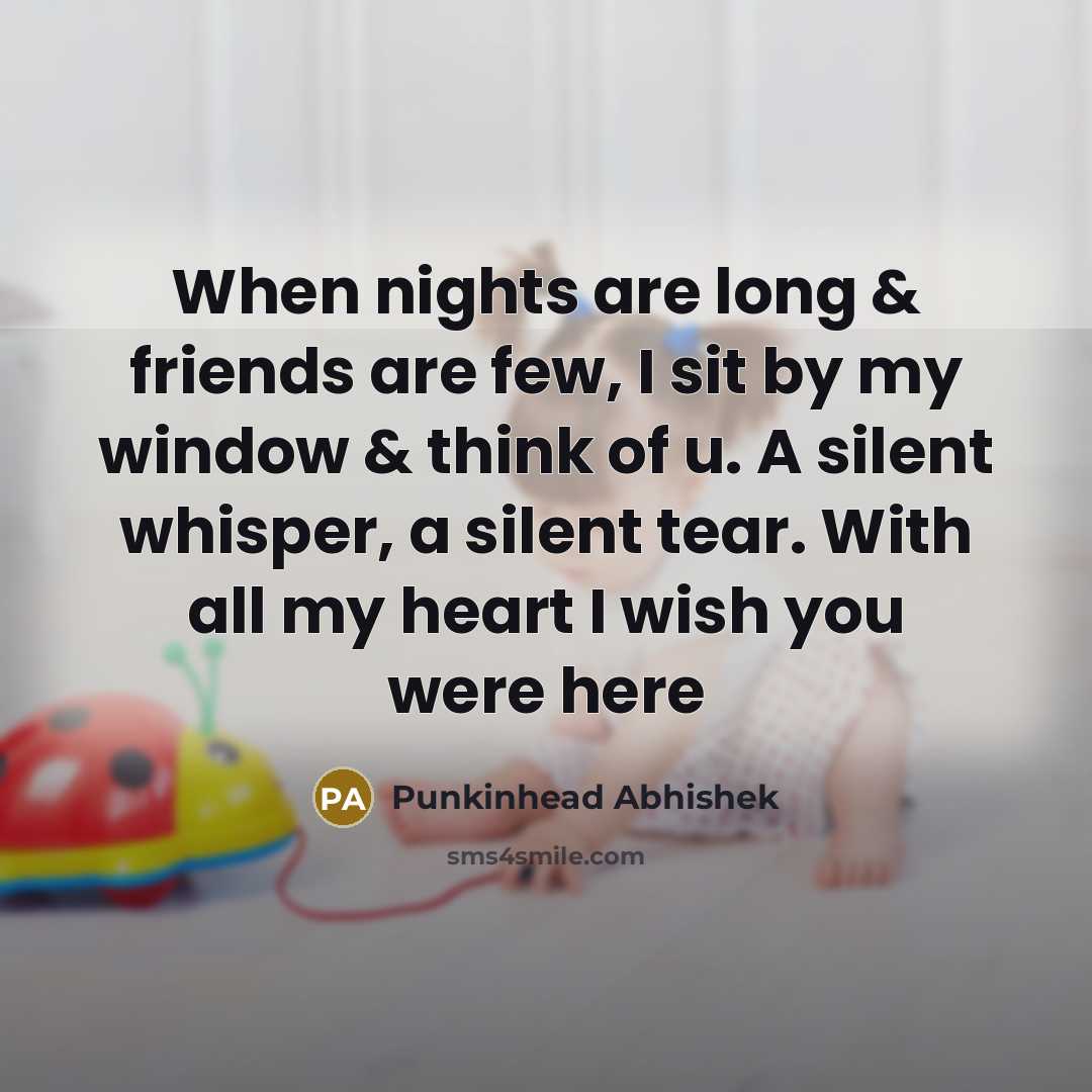 “When nights are long & friends are few, I sit…” quote by Punkinhead Abhishek