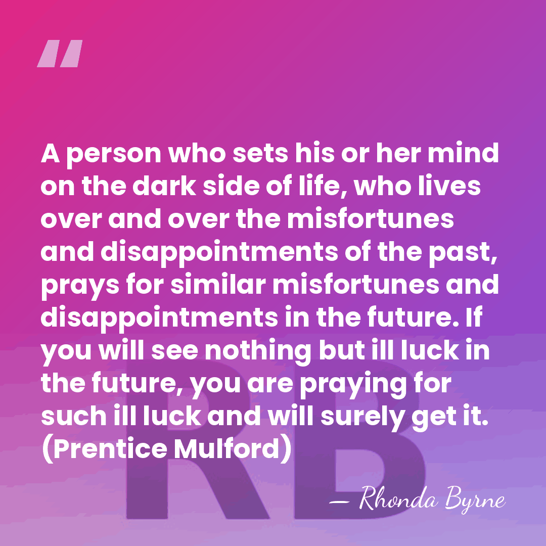 A person who sets his or her mind on the dark side&hellip; - Rhonda Byrne
