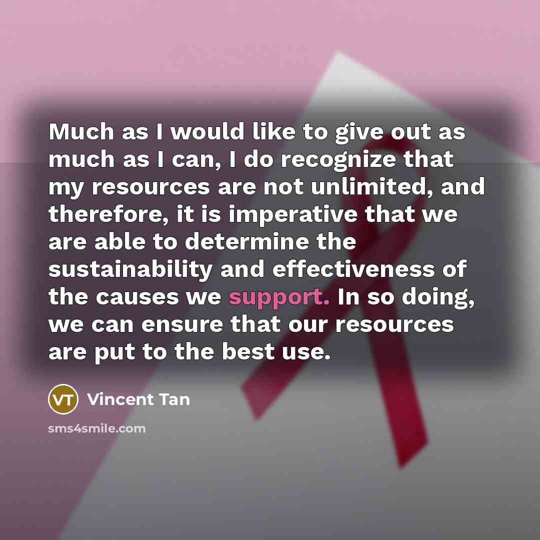 “Much as I would like to give out as much…” quote by Vincent Tan