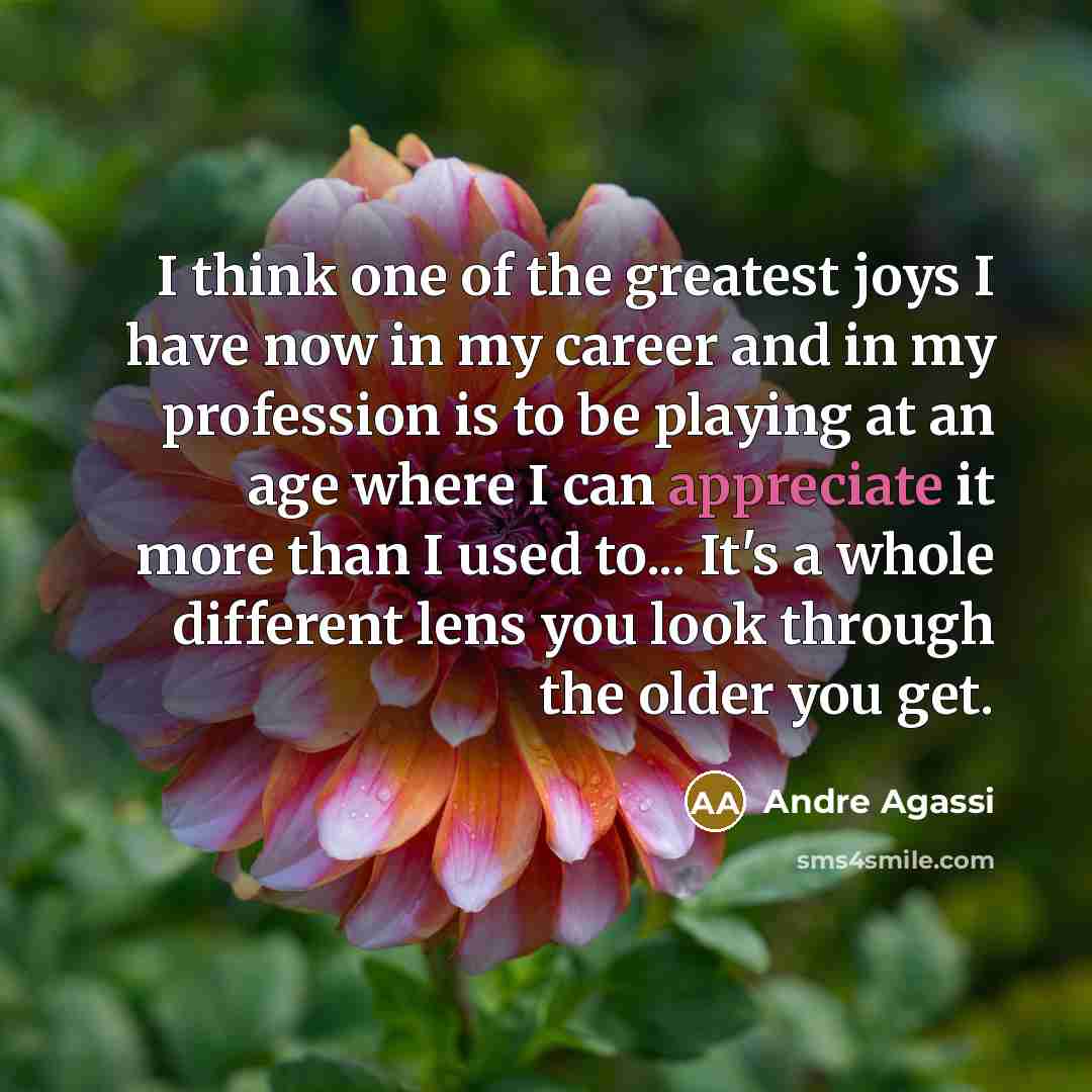 “I think one of the greatest joys I have now…” quote by Andre Agassi