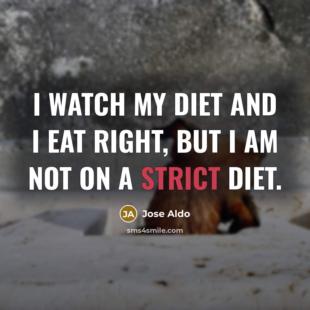 “I watch my diet and I eat right, but I…” quote by Jose Aldo